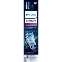 Têtes de rechange de brosse à dents Sonicare Premium Gum Care de Philips - Paquet de 2 - Blanc