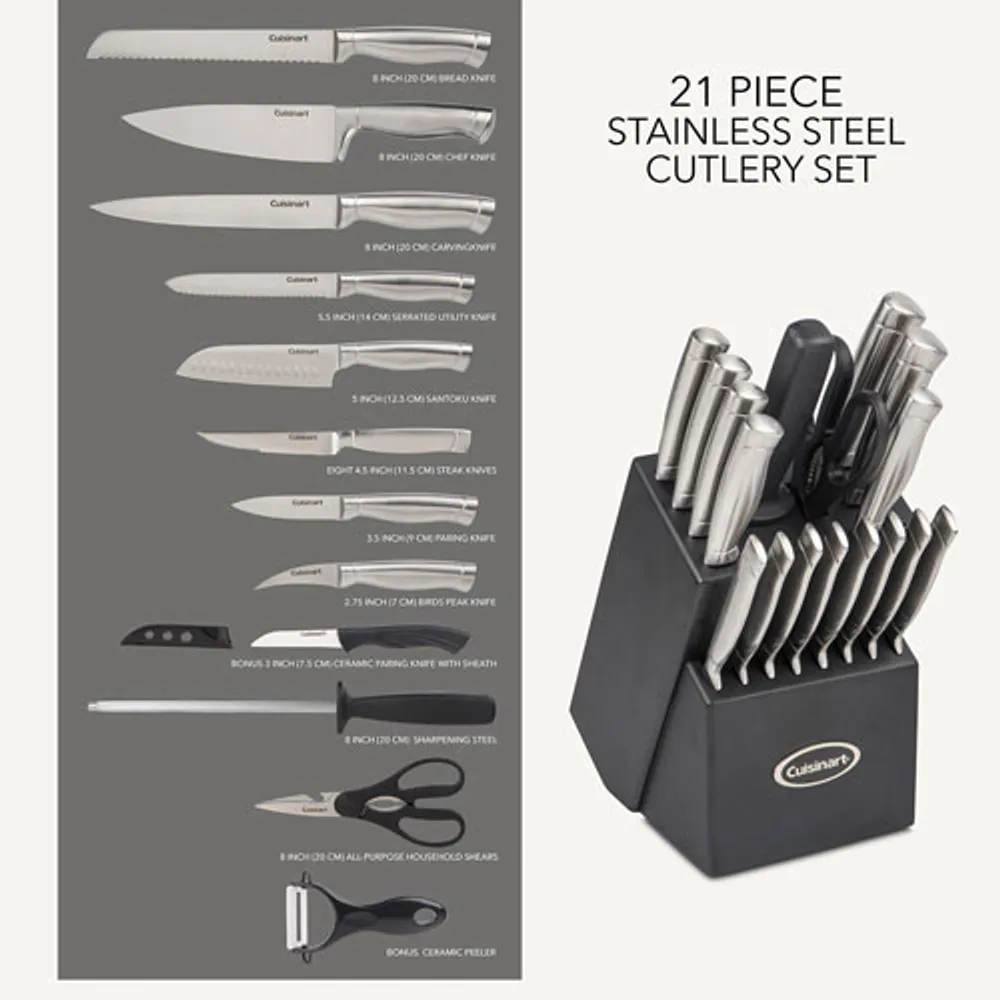 Cuisinart Stainless Steel 21-Piece Knife Block Set (SSC-21CC)