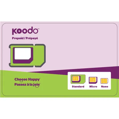 Koodo Prepaid Tri-Cut SIM Card
