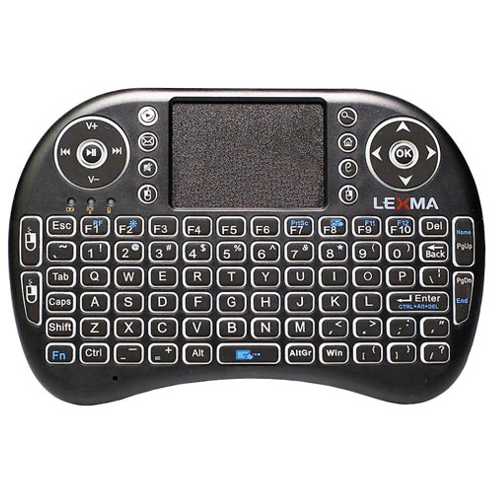 Lexma TK200 Wireless Backlit Ergonomic Mini Keyboard with Touchpad