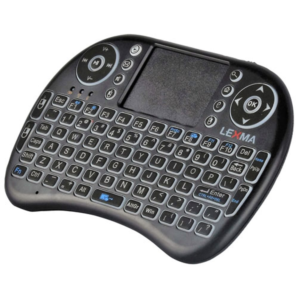 Lexma TK200 Wireless Backlit Ergonomic Mini Keyboard with Touchpad