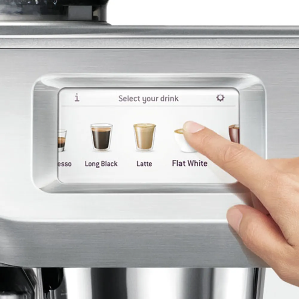 Machine à expresso Oracle Touch avec moussoir à lait et moulin à café de Breville - Argenté