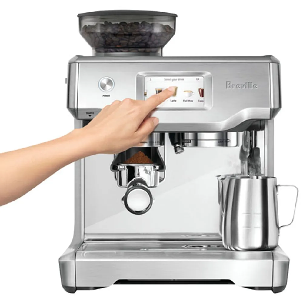 Breville Barista Touch Automatic Espresso Machine with Frother & Coffee Grinder - Brushed Stainless Steel