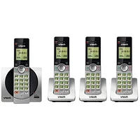 VTech 4-Handset DECT 6.0 Cordless Phone With Caller ID (CS6919-4) - Silver