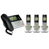 Téléphone sans fil à 3 combinés avec afficheur DECT 6.0 de VTech et répondeur (CS6949-3) - Argenté