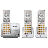 AT&T 3-Handset DECT 6.0 Cordless Phone with Caller ID (EL51203) - White/Silver