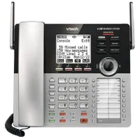 Système téléphonique avec fil DECT 6.0 à 1 combiné avec répondeur de VTech (CM18445) - Argenté