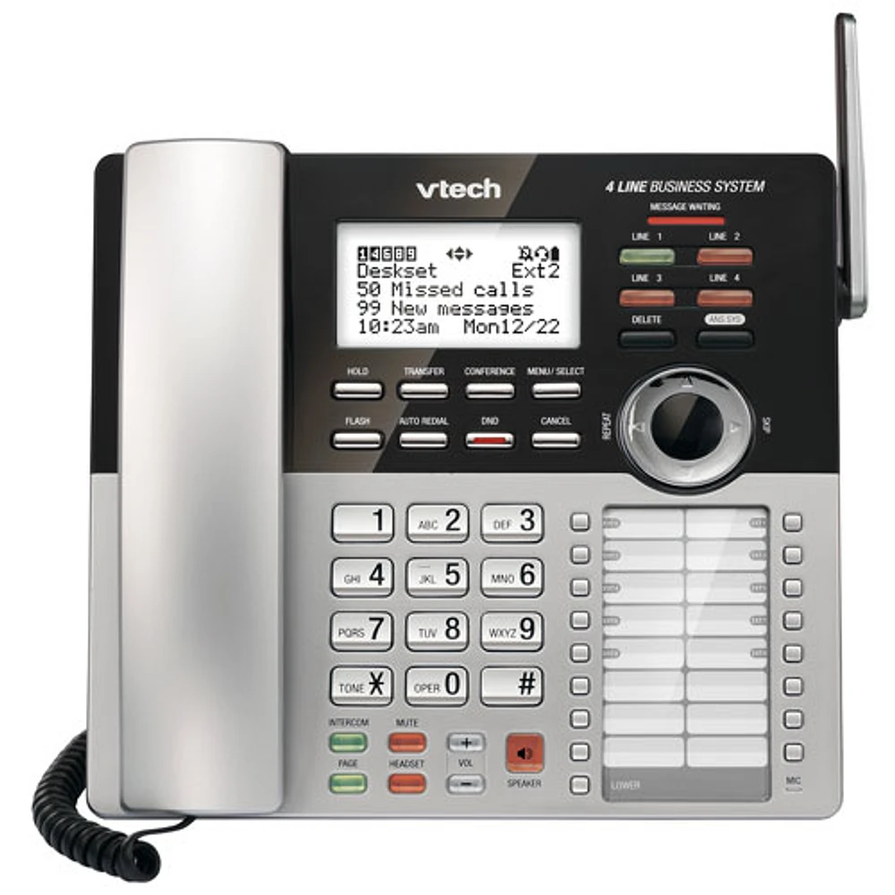 VTech DECT 6.0 Corded Accessory Deskset for CM18245 (CM18245) - Silver