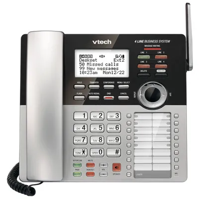 Poste de bureau supplémentaire à fil DECT 6.0 de VTech (CM18245) pour modèle CM18245 - Argenté