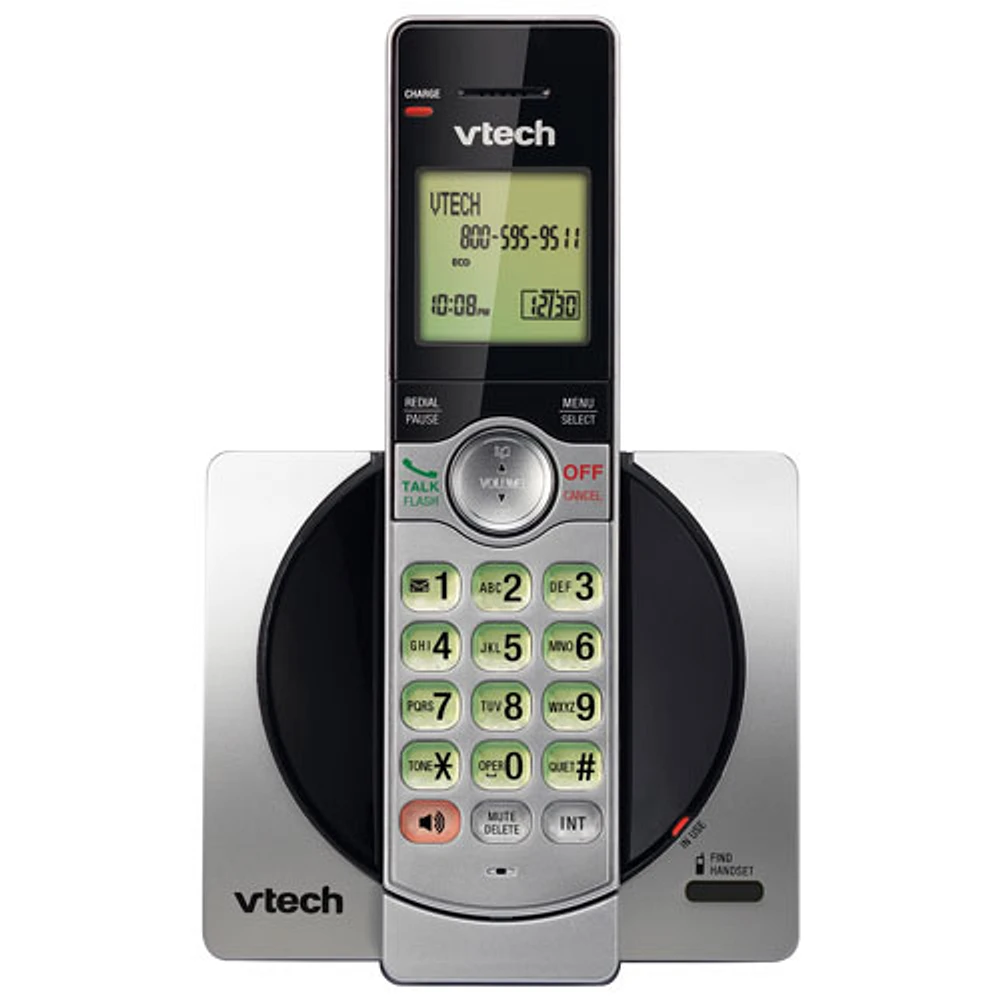 Système téléphonique sans fil DECT 6.0 à 1 combiné avec afficheur de VTech (CS6919) - Argenté