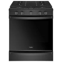 Whirlpool 30" 5.8 Cu. Ft. True Convection 5-Burner Slide-In Gas Range (WEG750H0HB) - Black