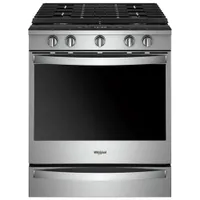 Whirlpool 30" 5.8 Cu. Ft. True Convection 5-Burner Slide-In Gas Range (WEG750H0HZ) - Stainless Steel