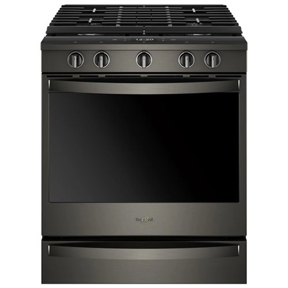 Cuis. encastr. gaz 5 brûleurs four autonett. True Convection 30 po Whirlpool (WEG750H0HV)-Inox noir