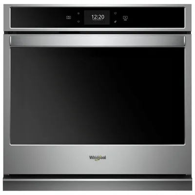 Whirlpool 27" 4.3Cu.Ft. Self-Clean TrueConvection Electric Wall Oven (WOS72EC7HS)-Black-on-Stainless