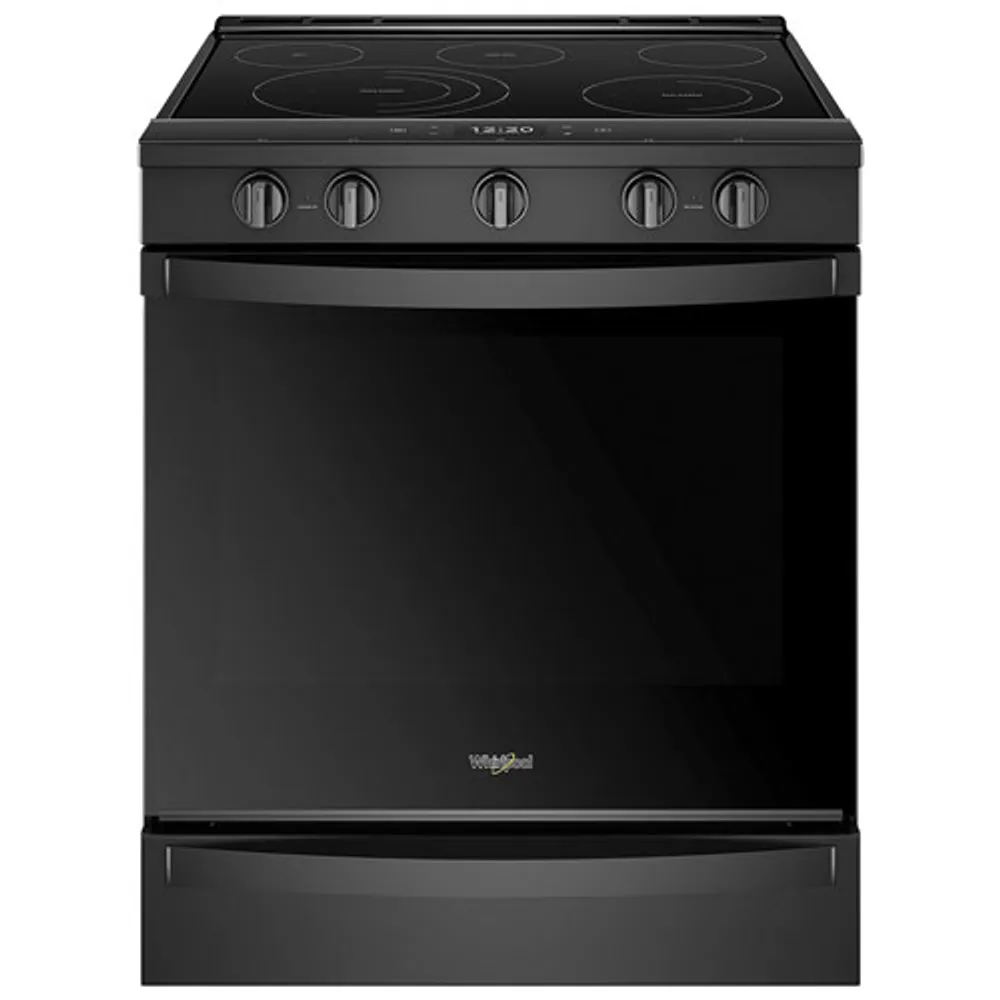 Whirlpool 30" 6.4 Cu. Ft. True Convection 5-Element Slide-In Electric Range (YWEE750H0HB) - Black