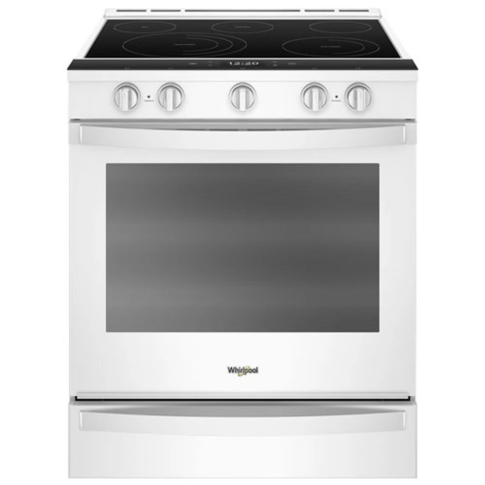 Cuisinière électrique encastrable 5 éléments à four autonettoyant 6,4 pi³ 30 po de Whirlpool - Blanc