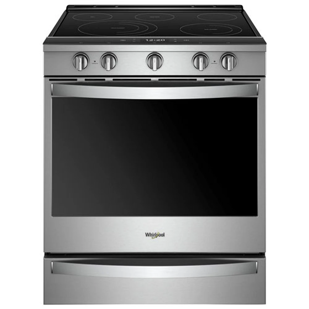 Whirlpool 30" 6.4 Cu. Ft. True Convection 5-Element Slide-In Electric Range (YWEE750H0HZ) - Stainless