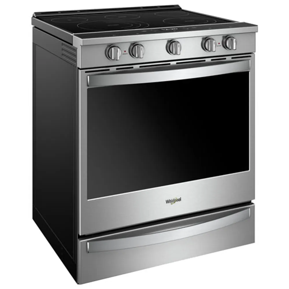 Whirlpool 30" 6.4 Cu. Ft. True Convection 5-Element Slide-In Electric Range (YWEE750H0HZ) - Stainless