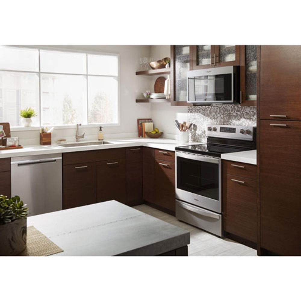 Whirlpool 30" 6.4 Cu. Ft. True Convection 5-Element Slide-In Electric Range (YWEE750H0HZ) - Stainless