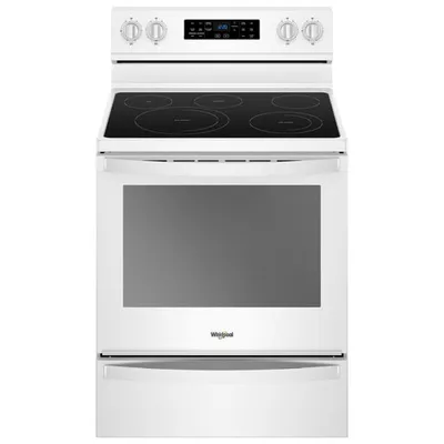 Whirlpool 30" 6.4 Cu. Ft. Fan Convection 5-Element Freestanding Electric Range (YWFE775H0HW) - White