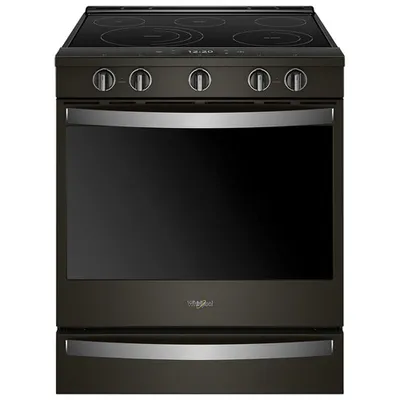 Whirlpool 30" 6.4 Cu. Ft. True Convection Slide-In Electric Range (YWEE750H0HV) - Black Stainless