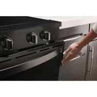 Whirlpool 30" 6.4 Cu. Ft. True Convection Slide-In Electric Range (YWEE750H0HV) - Black Stainless