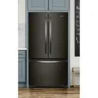 Whirlpool 36" Counter Depth French Door Refrigerator w/ Water Dispenser (WRF540CWHV)-Black Stainless