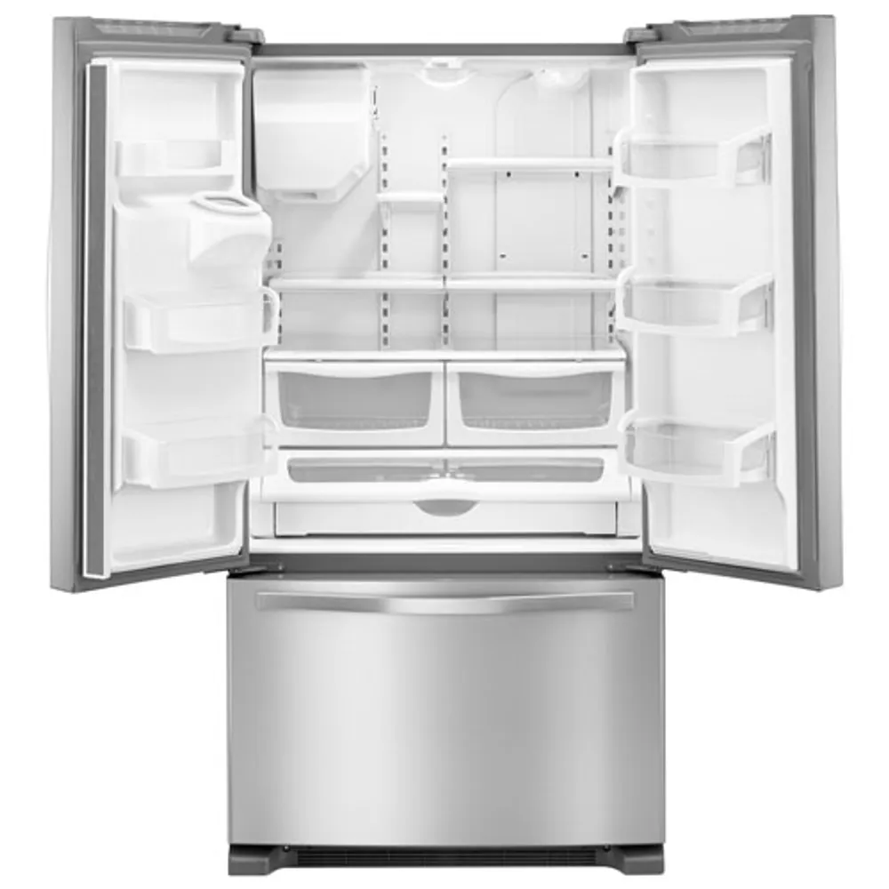 Whirlpool 36" French Door Refrigerator with Ice & Water Dispenser (WRF555SDFZ) - Stainless Steel