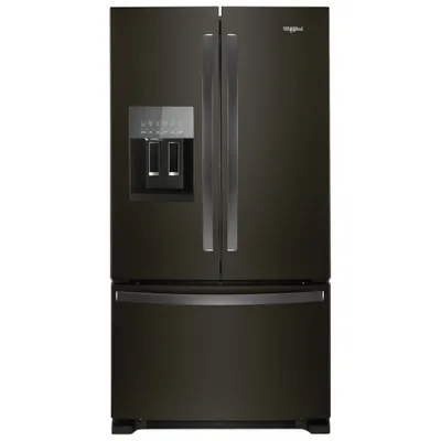 Whirlpool 36" French Door Refrigerator with Water & Ice Dispenser (WRF555SDHV) - Black Stainless