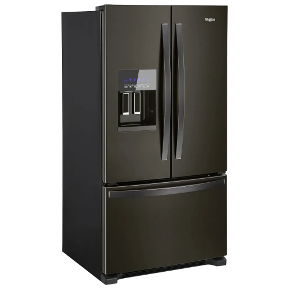 Whirlpool 36" French Door Refrigerator with Water & Ice Dispenser (WRF555SDHV) - Black Stainless