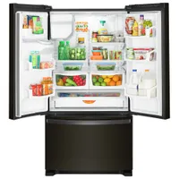 Whirlpool 36" French Door Refrigerator with Water & Ice Dispenser (WRF555SDHV) - Black Stainless