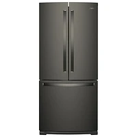 Whirlpool 30" 19.7 CuFt French Door Refrigerator w/ LED Lighting (WRF560SFHV)-Black Stainless Steel