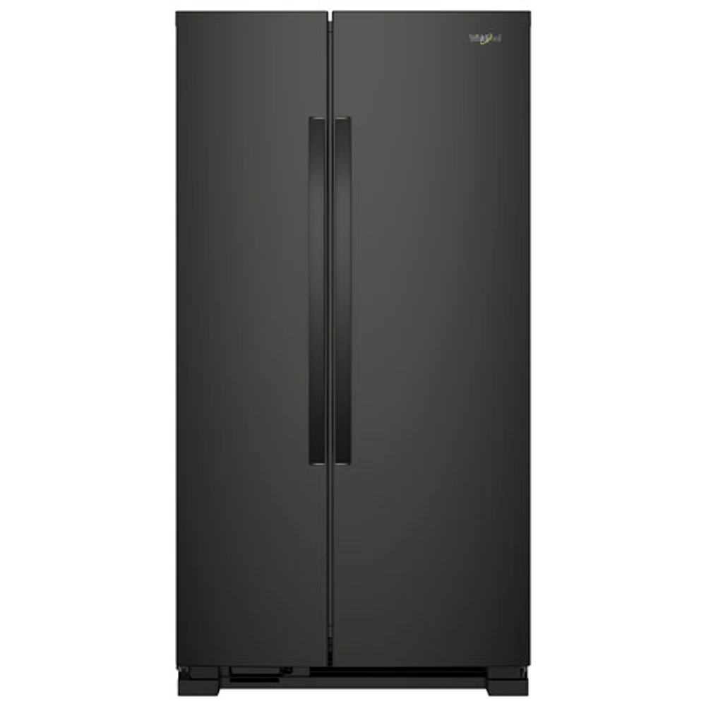 Whirlpool 36" 24.9 Cu. Ft. Side-by-Side Refrigerator with LED Lighting (WRS315SNHB) - Black