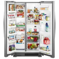 Whirlpool 36" 24.9 Cu. Ft. Side-by-Side Refrigerator with LED Lighting (WRS315SNHM) - Stainless