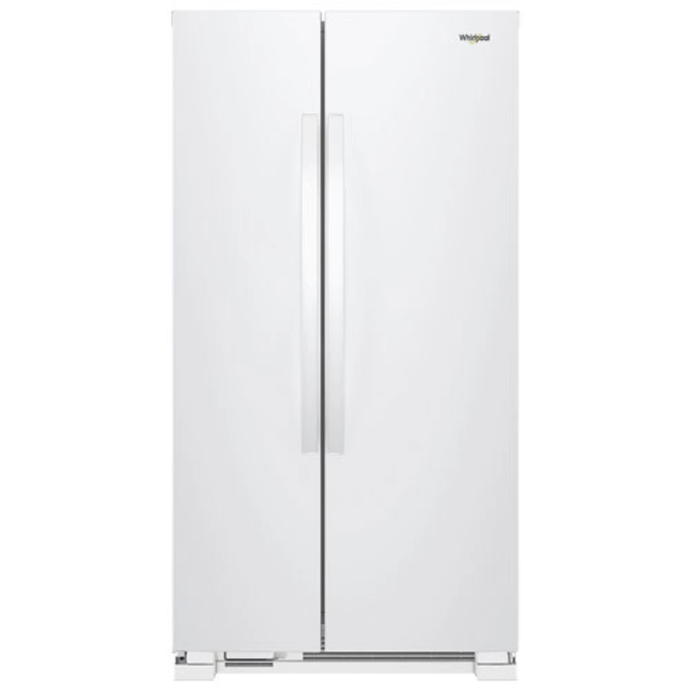 Whirlpool 36" 24.9 Cu. Ft. Side-by-Side Refrigerator with LED Lighting (WRS315SNHW) - White