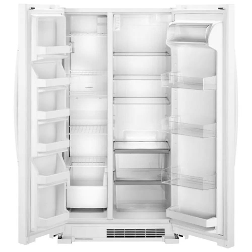 Whirlpool 36" 24.9 Cu. Ft. Side-by-Side Refrigerator with LED Lighting (WRS315SNHW) - White