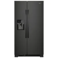 Whirlpool 33" 21.2 Cu. Ft. Side-by-Side Refrigerator w/ Ice & Water Dispenser (WRS321SDHB) - Black