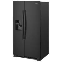 Whirlpool 33" 21.2 Cu. Ft. Side-by-Side Refrigerator w/ Ice & Water Dispenser (WRS321SDHB) - Black
