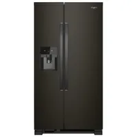 Whirlpool 33" 21.2 Cu. Ft. Side-by-Side Refrigerator w/ Ice Dispenser (WRS321SDHV) - Black Stainless