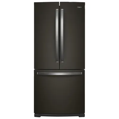 Whirlpool 30" 19.7 Cu Ft French Door Refrigerator w/ LED Lighting (WRF560SMHV)-Black Stainless Steel