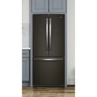 Whirlpool 30" 19.7 Cu Ft French Door Refrigerator w/ LED Lighting (WRF560SMHV)-Black Stainless Steel