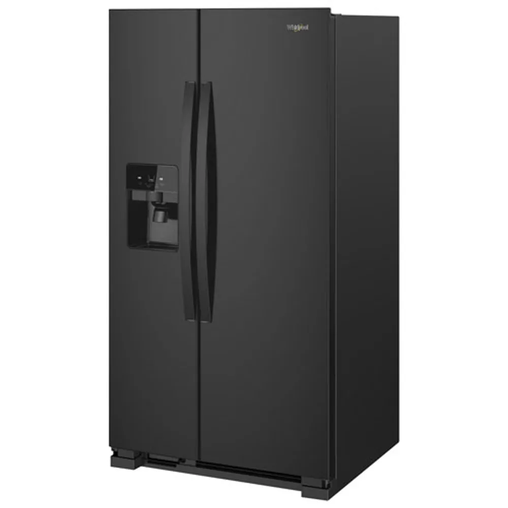 Whirlpool 36" 24.5 Cu. Ft. Side-By-Side Refrigerator w/ Ice Dispenser (WRS325SDHB) - Black