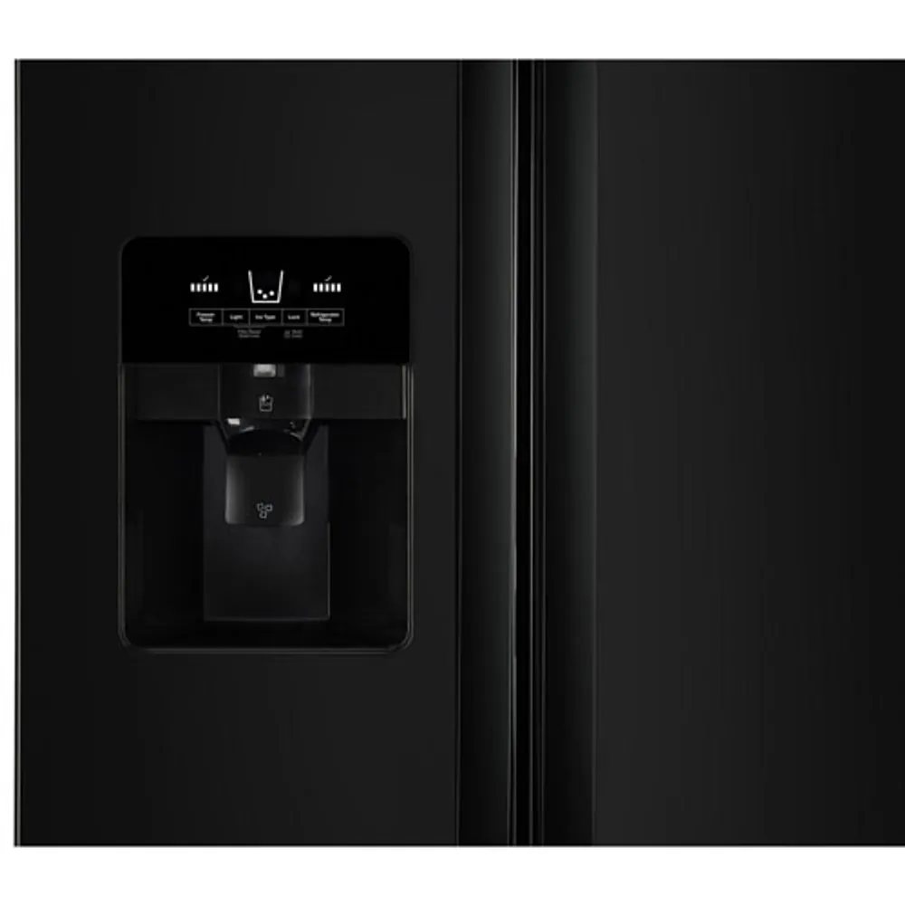 Whirlpool 36" 24.5 Cu. Ft. Side-By-Side Refrigerator w/ Ice Dispenser (WRS325SDHB) - Black