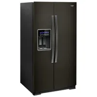 Whirlpool 36" 28.5 Cu. Ft. Side-By-Side Refrigerator w/ Ice Dispenser (WRS588FIHV) - Black Stainless