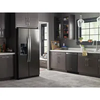 Whirlpool 36" 28.5 Cu. Ft. Side-By-Side Refrigerator w/ Ice Dispenser (WRS588FIHV) - Black Stainless