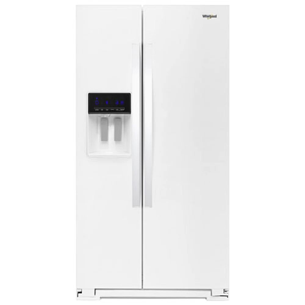 Whirlpool 36" 28.5 Cu. Ft. Side-By-Side Refrigerator w/ Ice Dispenser (WRS588FIHW) - White