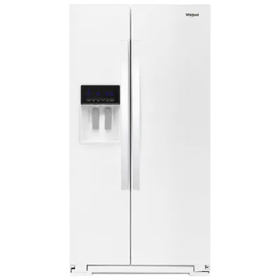 Réfrigérateur côte à côte 28,5 pi³ 36 po, distributeur eau/glaçons de Whirlpool (WRS588FIHW) - Blanc