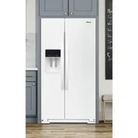 Whirlpool 36" 28.5 Cu. Ft. Side-By-Side Refrigerator w/ Ice Dispenser (WRS588FIHW) - White