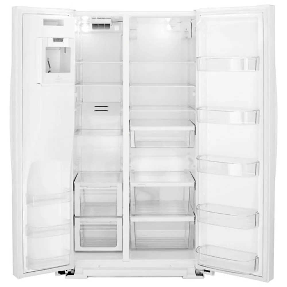 Whirlpool 36" 28.5 Cu. Ft. Side-By-Side Refrigerator w/ Ice Dispenser (WRS588FIHW) - White