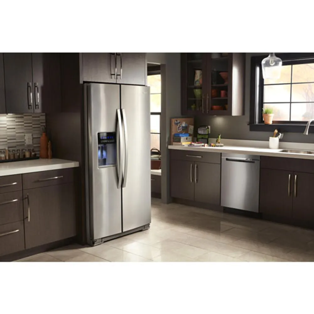 Whirlpool 36" 28.5 Cu. Ft. Side-By-Side Refrigerator w/ Ice Dispenser (WRS588FIHZ) - Stainless Steel